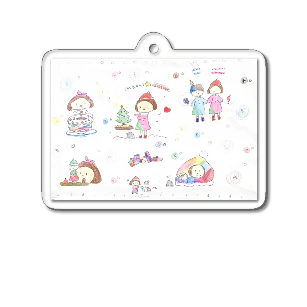 ヤマラ９のクランベリーとからすどりのクリスマス Acrylic Key Chain