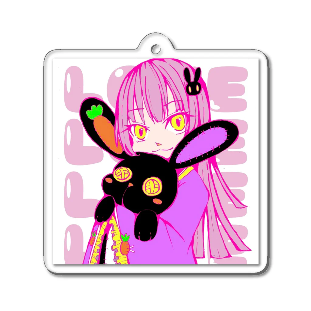 ヒツジグサのLOVE Rabbit アクリルキーホルダー