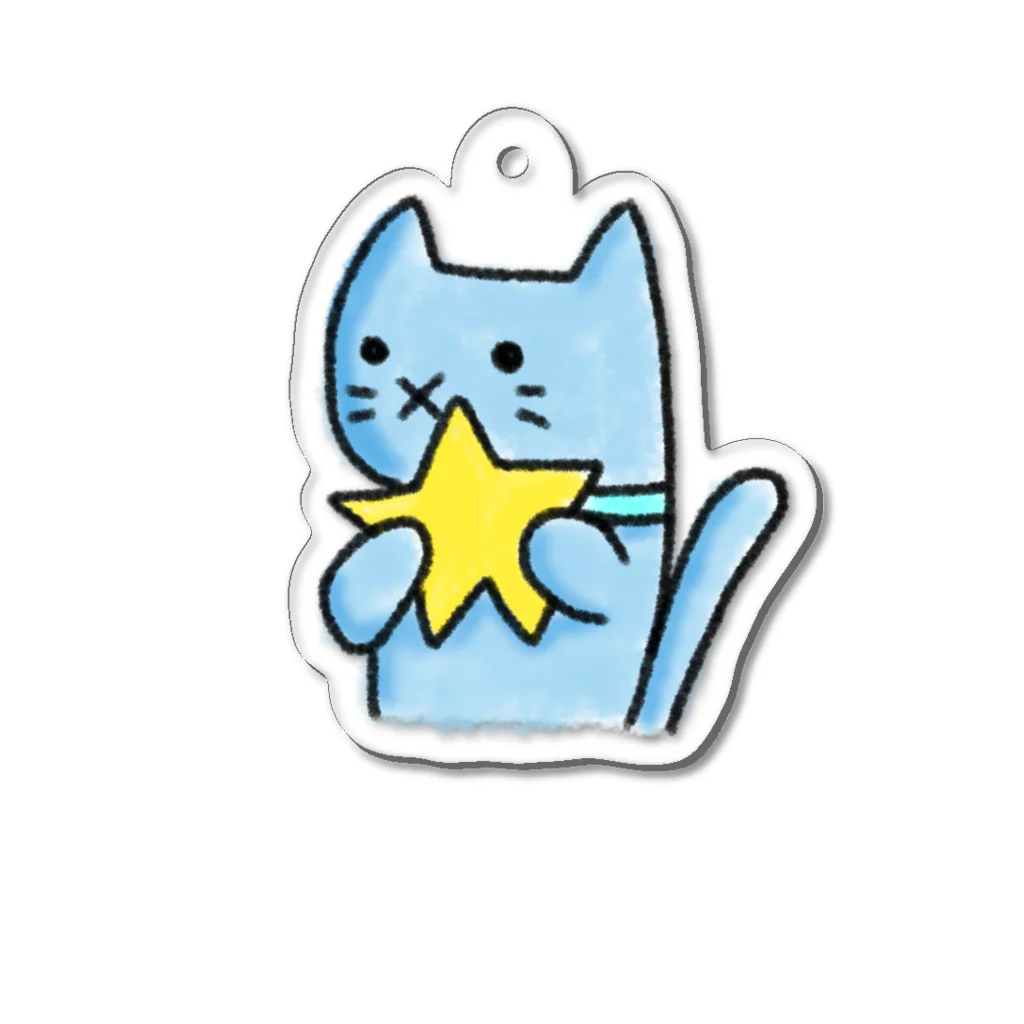 neko_no_kuniの星が欲しいにゃん☆ Acrylic Key Chain