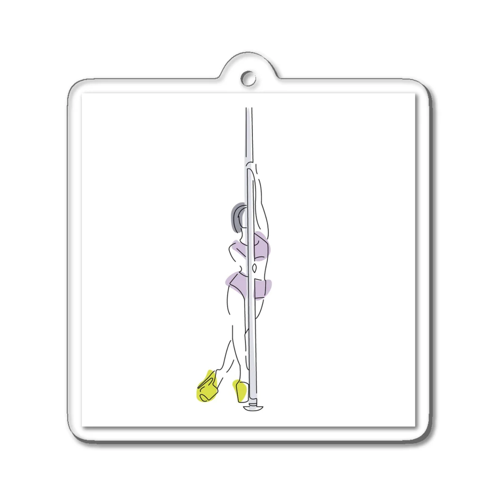 salinaのファビュラスなポールダンサー Acrylic Key Chain