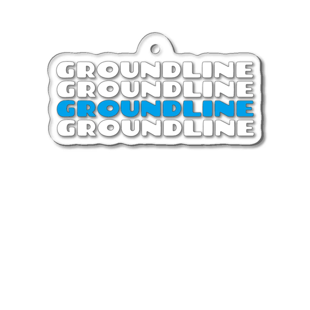  サッカー＠GROUND LINEのサックスロゴ アクリルキーホルダー