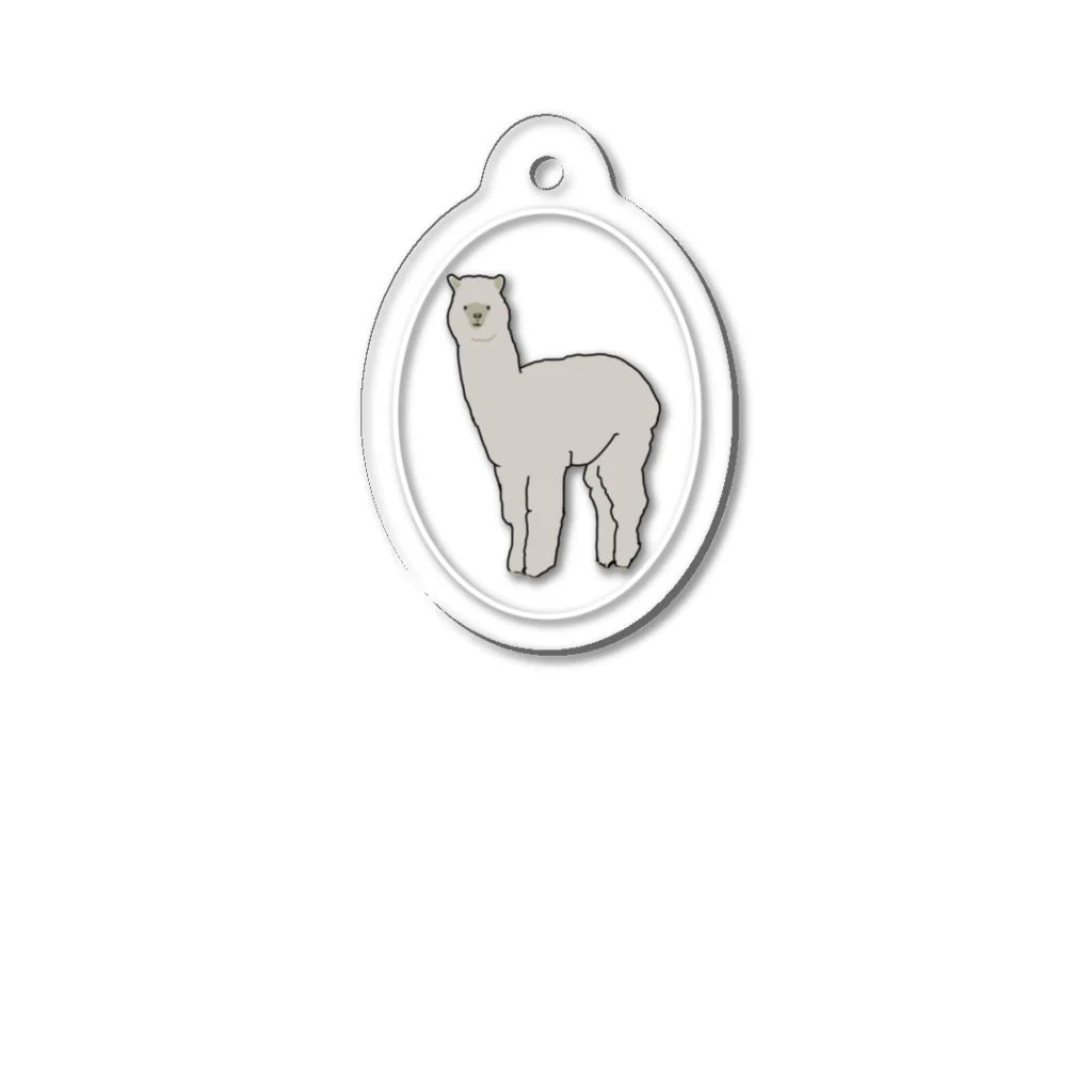 あるぱかとキンチャクダイのAlpaca Acrylic Key Chain