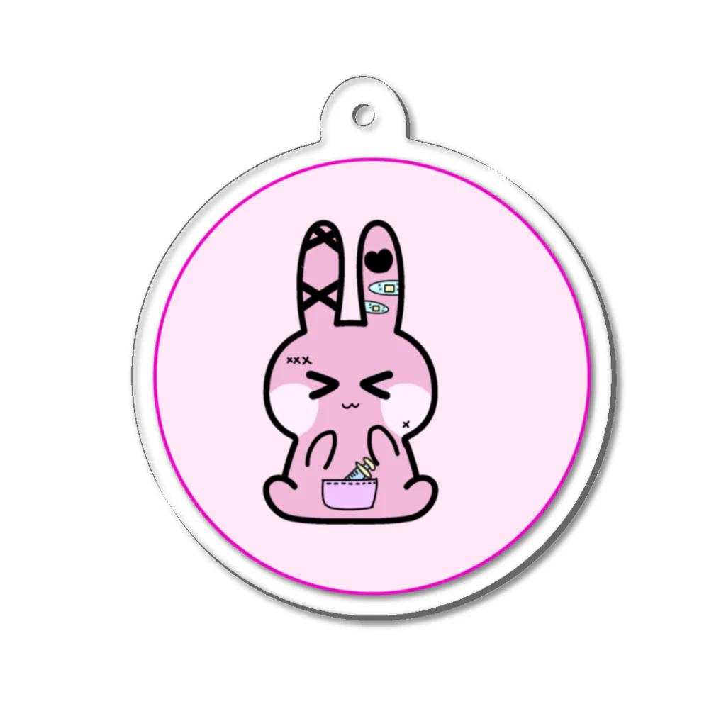 🐰めんへらうさぎ💉の🐰めんへらうさぎ💉 Acrylic Key Chain