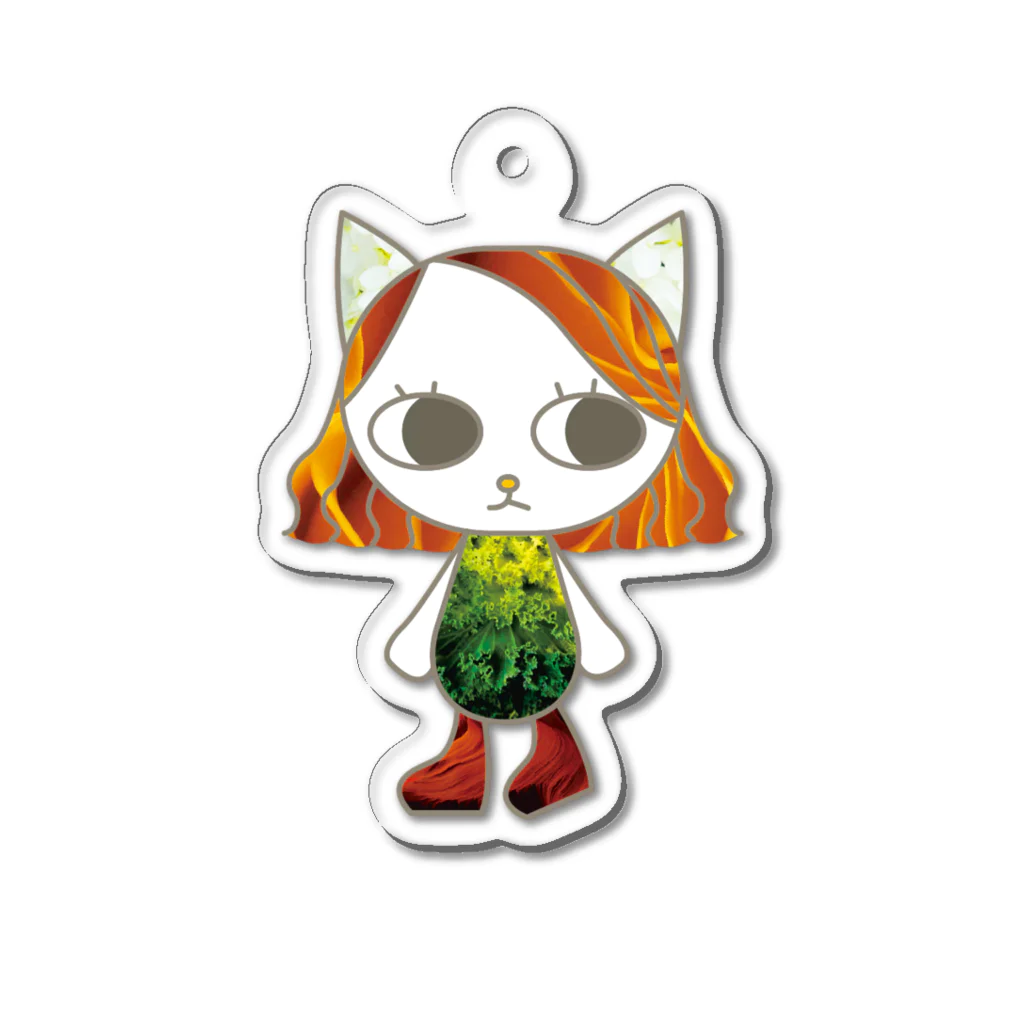 Yoko/foundationのvegetable girl Acrylic Key Chain