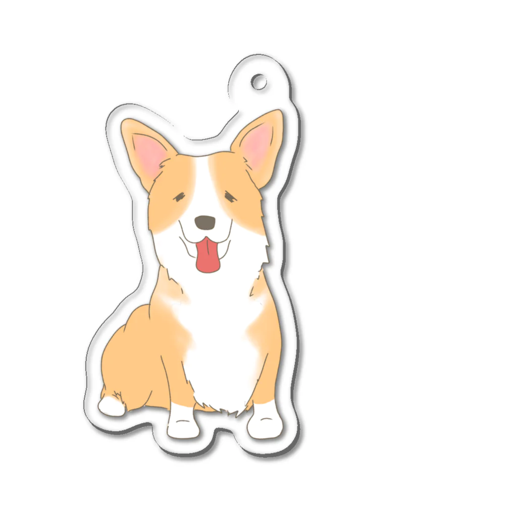 raimoco SHOPのゆるカワ犬🐶コーギー Acrylic Key Chain