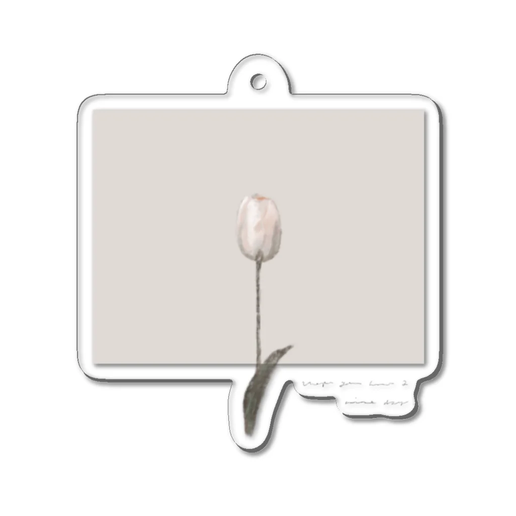 rilybiiのantique peach milk tea × logo message Acrylic Key Chain
