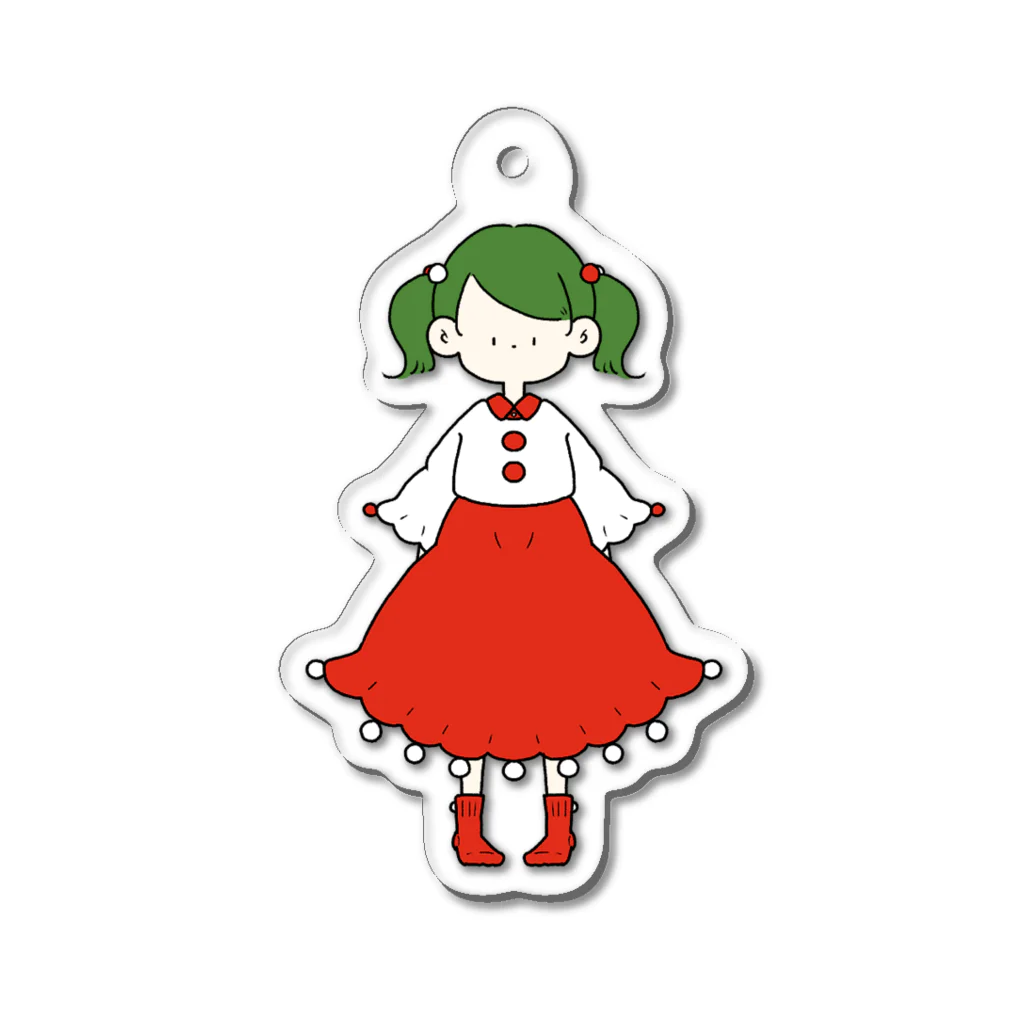 にか。の雑貨屋さん。の🔴🟢ワンピースちゃん🟢🔴 Acrylic Key Chain