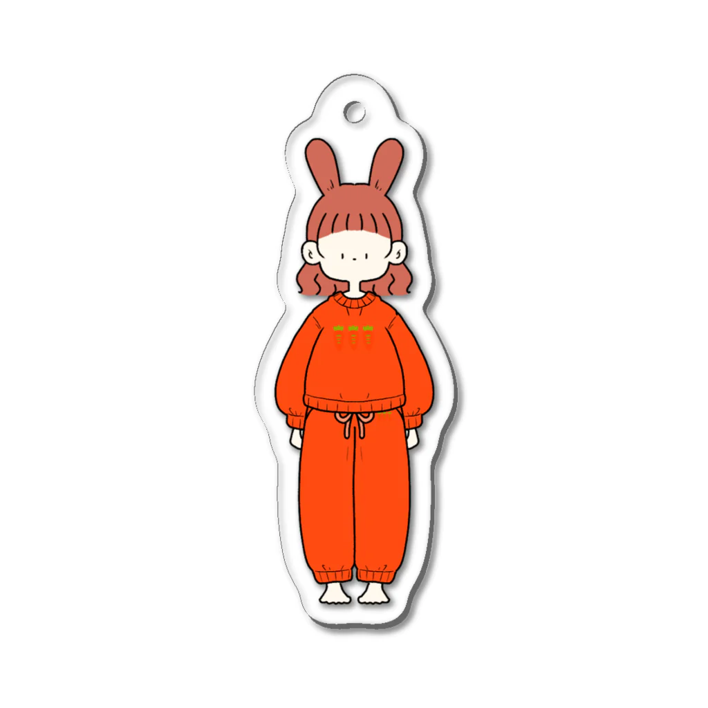 にか。の雑貨屋さん。の🐰こぴかうさぎ。06🥕 Acrylic Key Chain