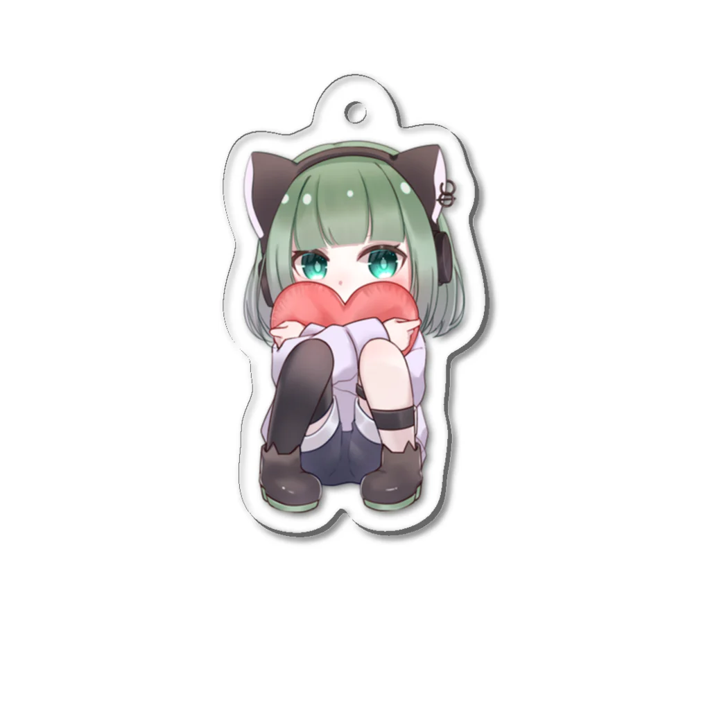 寝猫 燐𓃠☽･:*のハートギュッと燐ちゃん Acrylic Key Chain