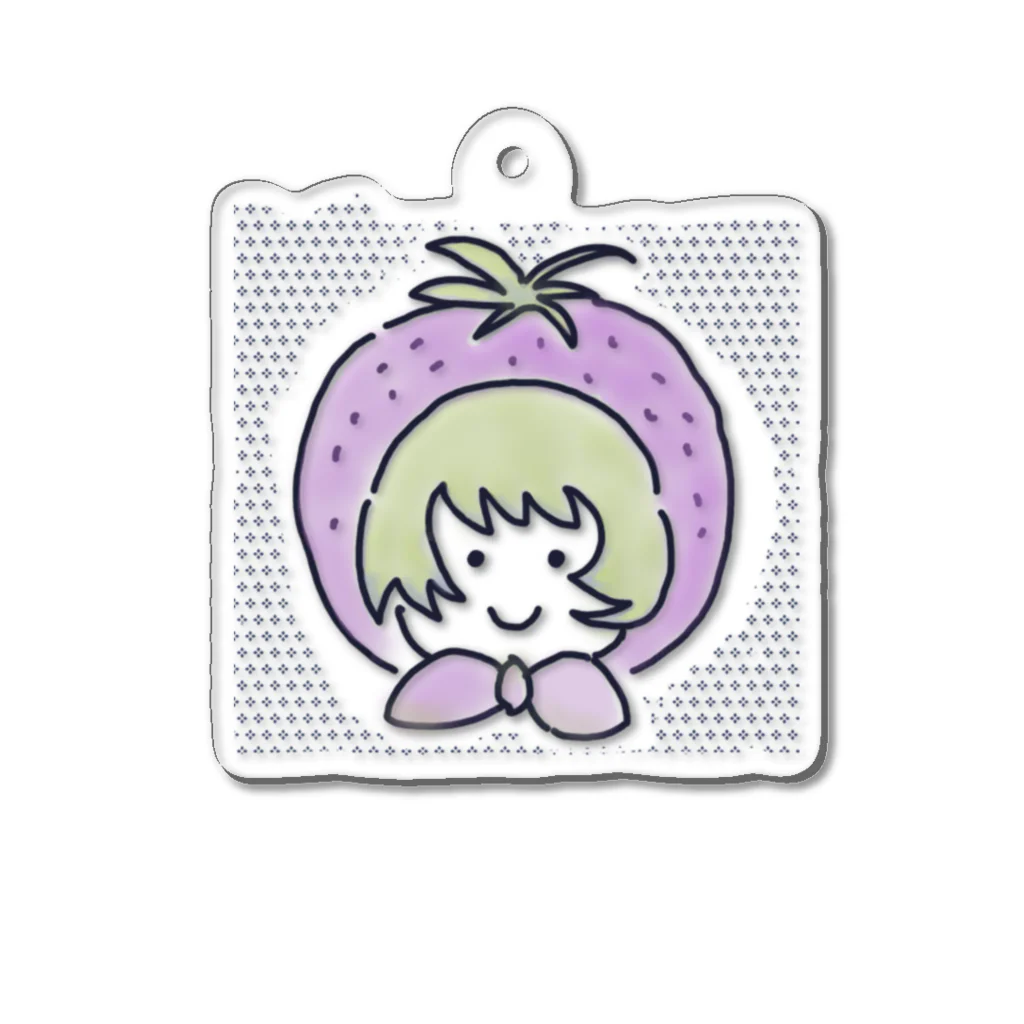 🇯🇵Ichigoichie 苺いち絵のコラボ商品　苺いち絵的マミちゃんイチゴgirl Acrylic Key Chain