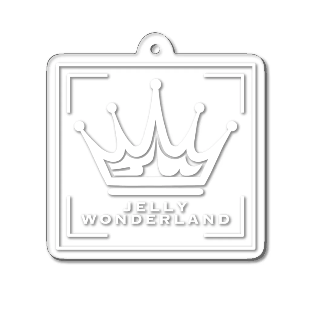 【公式】JELLY WONDERLAND【ショップ】のロゴ【ホワイト】 Acrylic Key Chain