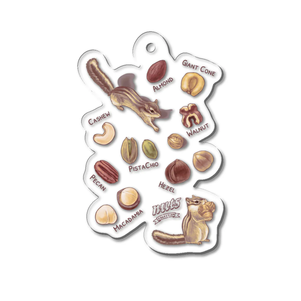 huroshikiのNUTS collection ナッツコレクション Acrylic Key Chain