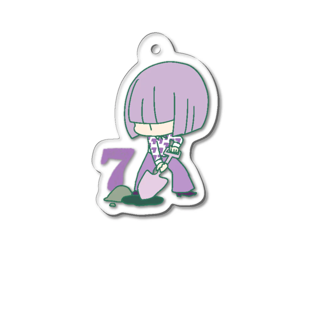 マンガ数秘らぼショップ　SUZURI店の数秘7擬人化＊セブン Acrylic Key Chain