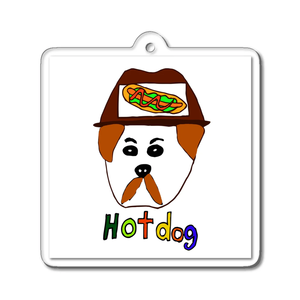 lukanose-kidsのHotdog Acrylic Key Chain