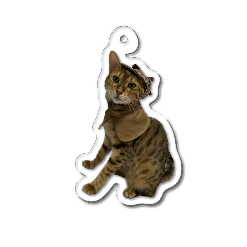 すず&ハクうちの猫グッズのすず Acrylic Key Chain