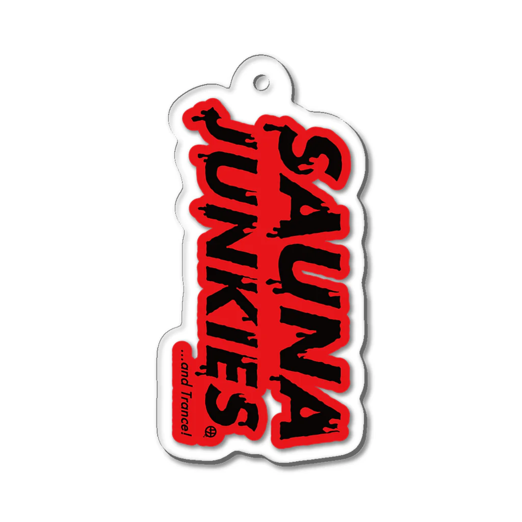 SAUNA JUNKIES | サウナジャンキーズのメルティーロゴ アクリルキーホルダー（赤） Acrylic Key Chain