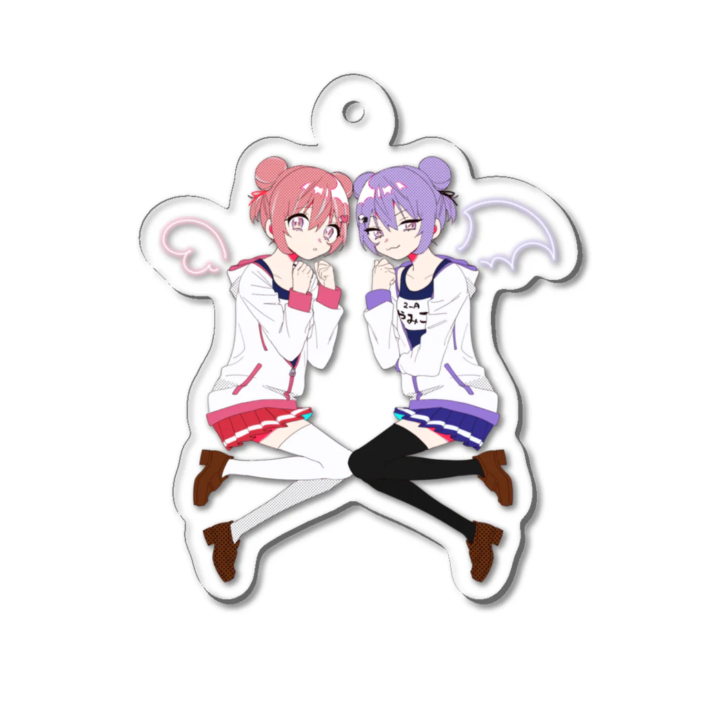 YMのかに子＆やみ子ちゃん Acrylic Key Chain