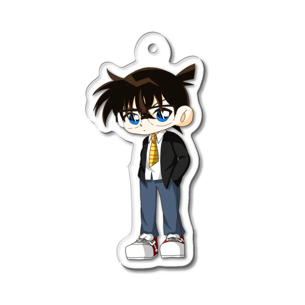 向日葵の純黒の悪夢のコナン君 Acrylic Key Chain