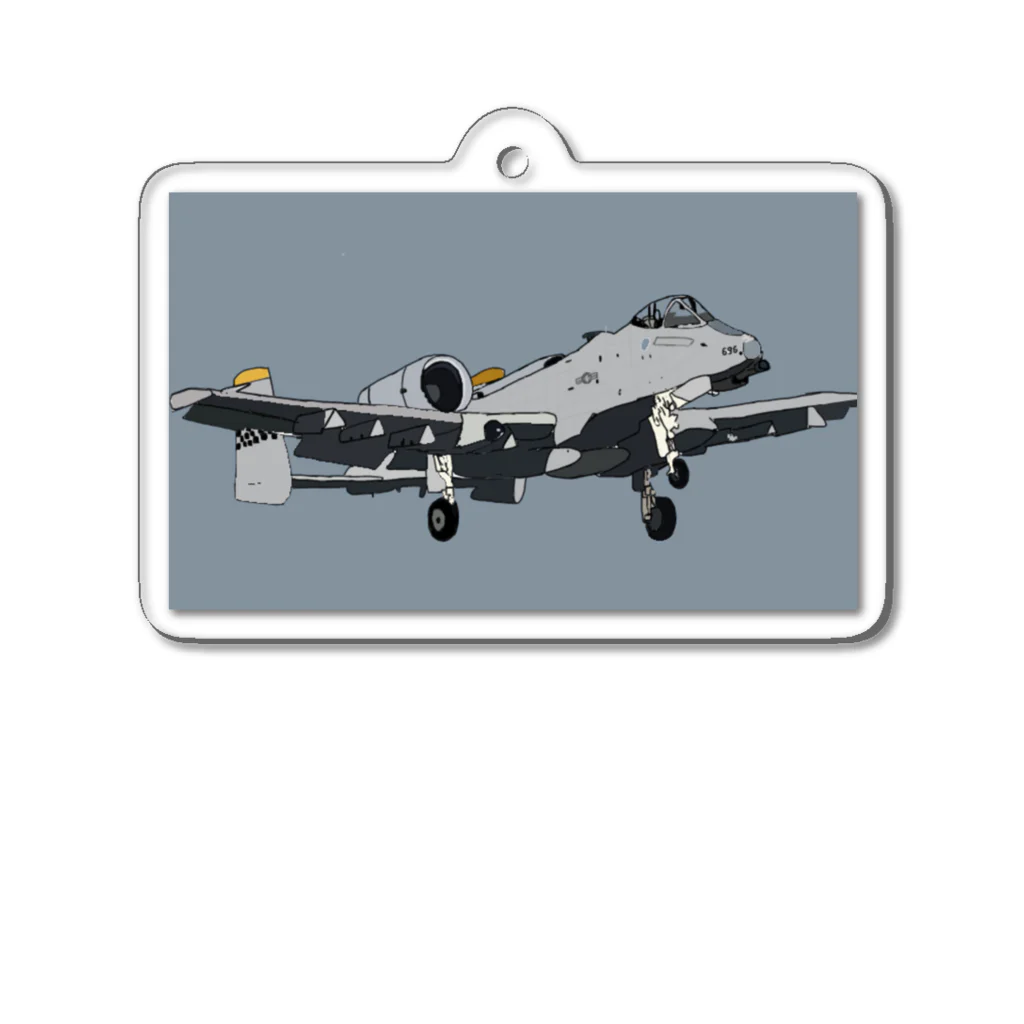 mn1128のA-10攻撃機　アクリルキーホルダー Acrylic Key Chain