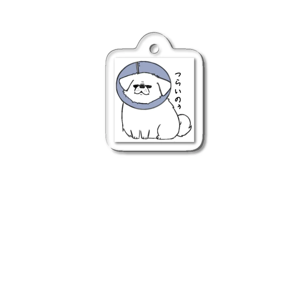 ぺき好きの不満顔のペキニーズさん Acrylic Key Chain