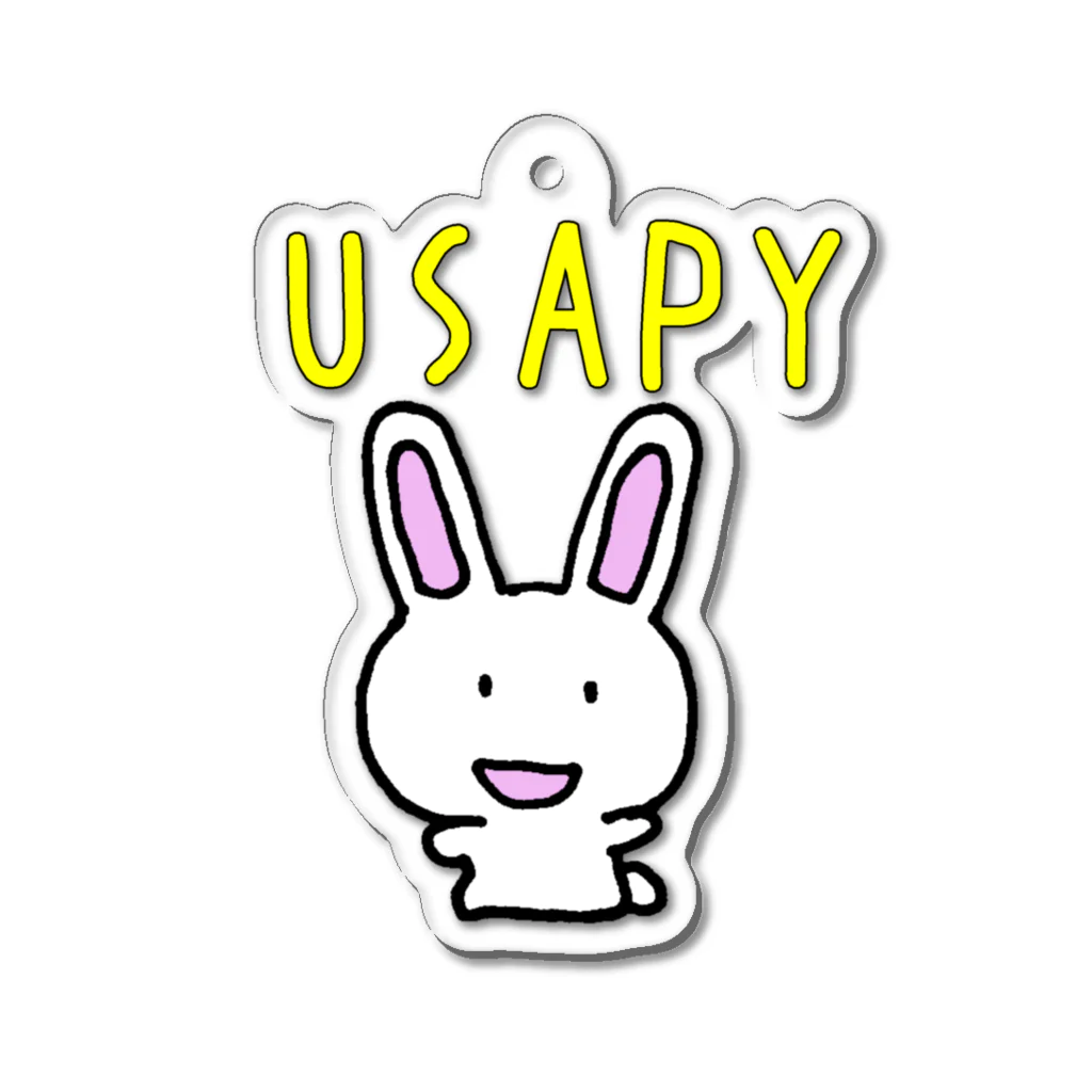 ema ショップのうさぎの　うさぴぃ Acrylic Key Chain