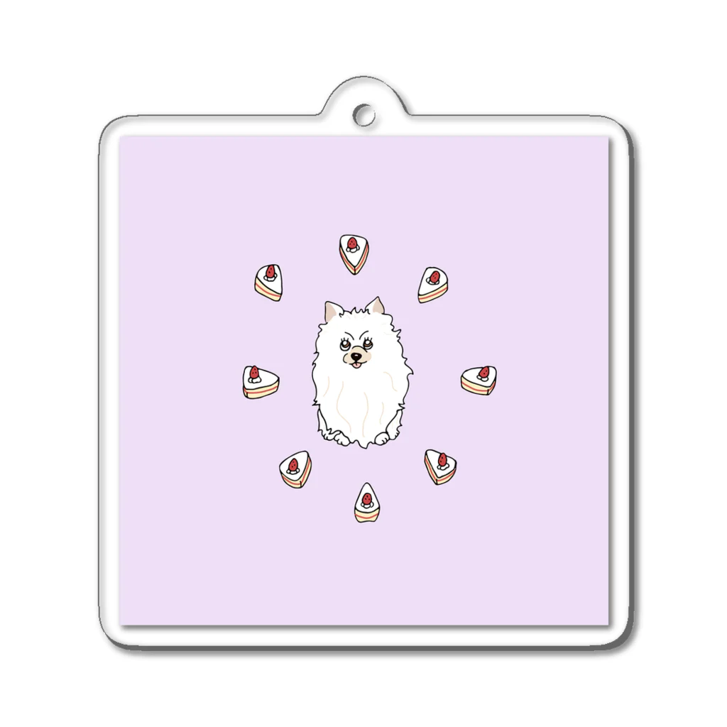 Hinanochin.shopの a pomeranian / shortcake Acrylic Key Chain