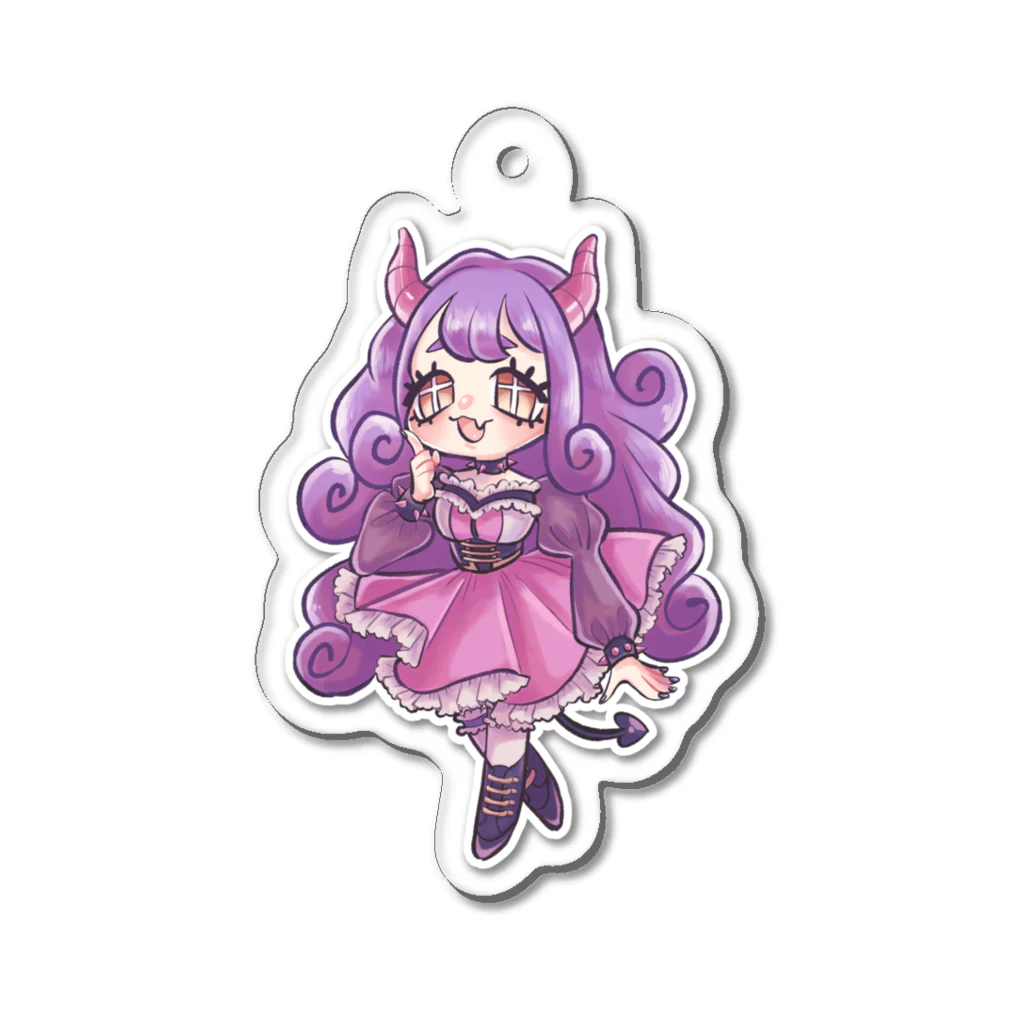 さるのこしかけの小悪魔あく美ちゃん Acrylic Key Chain