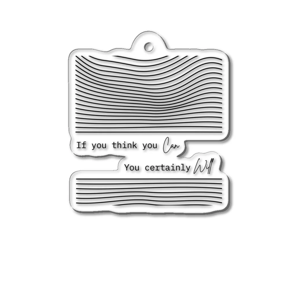 The Alburos & Co.のIf you think you Can you certainly Will Acrylic Key Chain