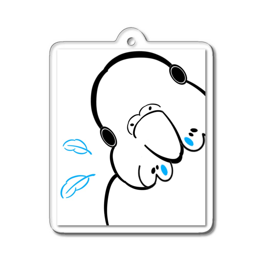 いっぷく処 てんてんのとりばーど(青の羽) Acrylic Key Chain