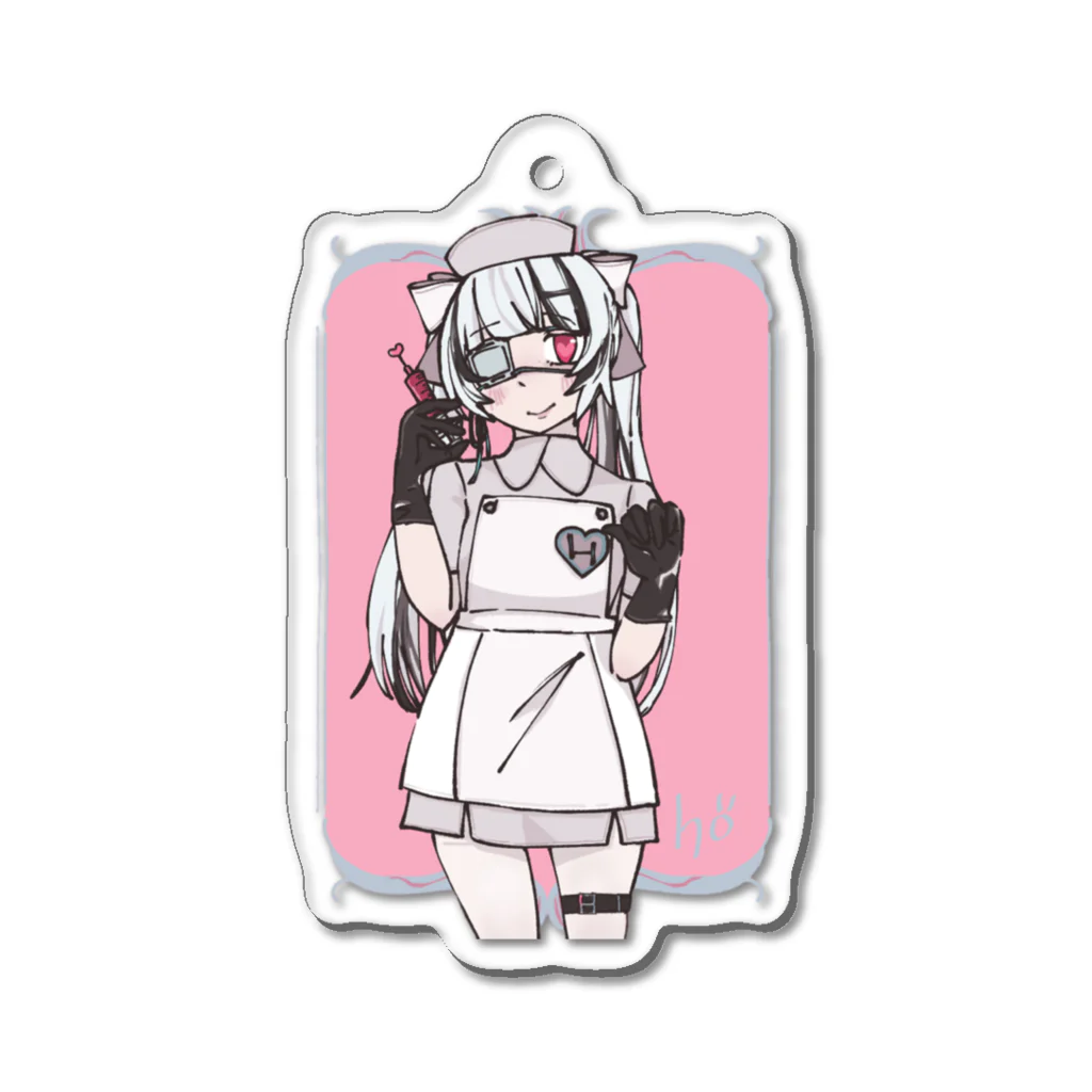 ほこりはたきのナースないとまちゃん Acrylic Key Chain