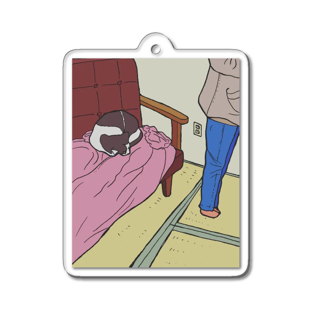 toru_utsunomiyaのソファーの猫 Acrylic Key Chain