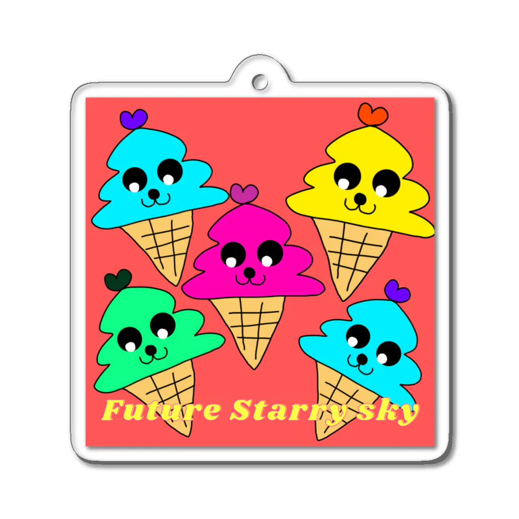 Future Starry Skyのソフトクリーム🍦 Acrylic Key Chain