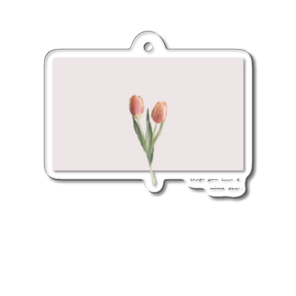 rilybiiのtwo peach tulip . アクリルキーホルダー