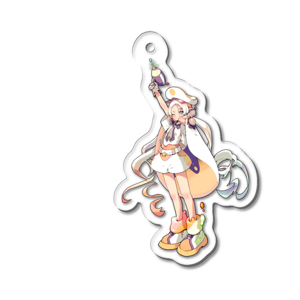 おにぎり畑の宇宙軍服少女 Acrylic Key Chain