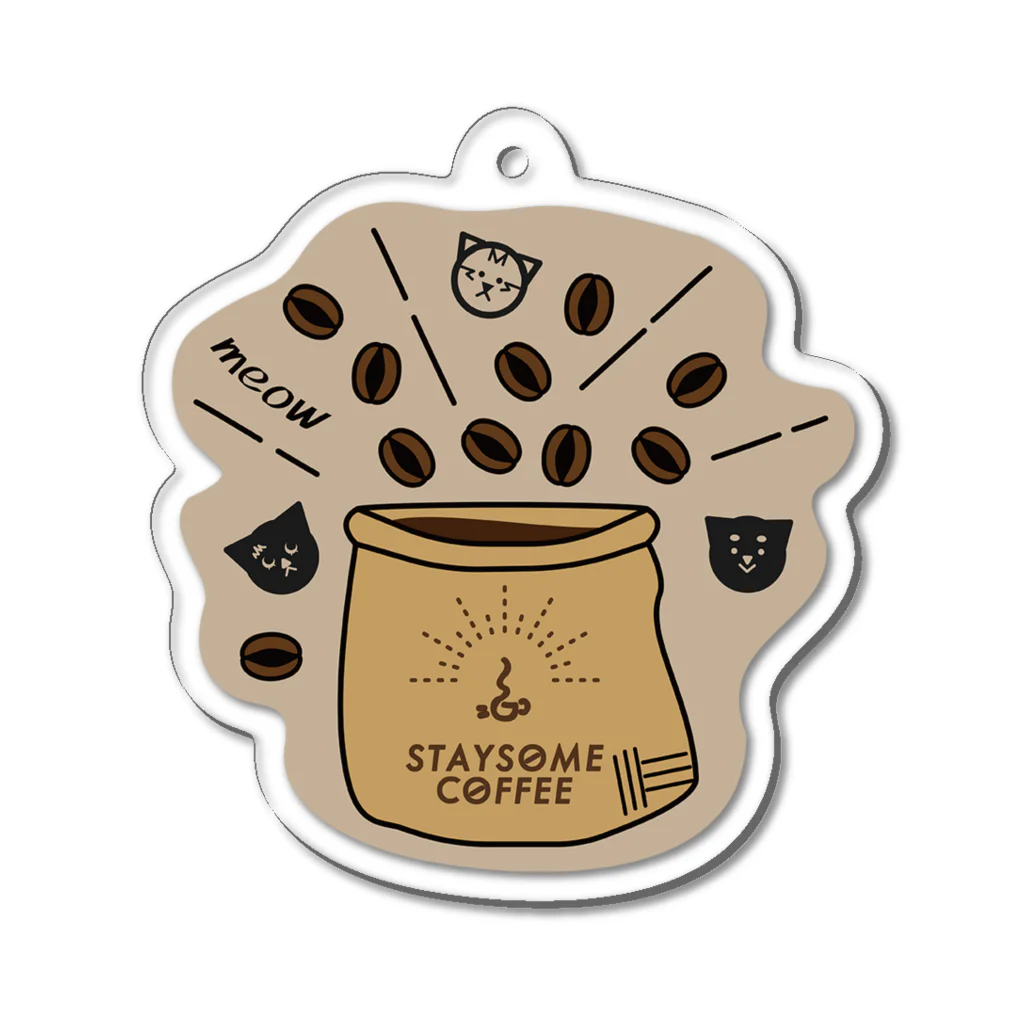 STAYSOME COFFEEのSTAYSOMECOFFEEアクリルキーホルダー(3匹の猫様) アクリルキーホルダー