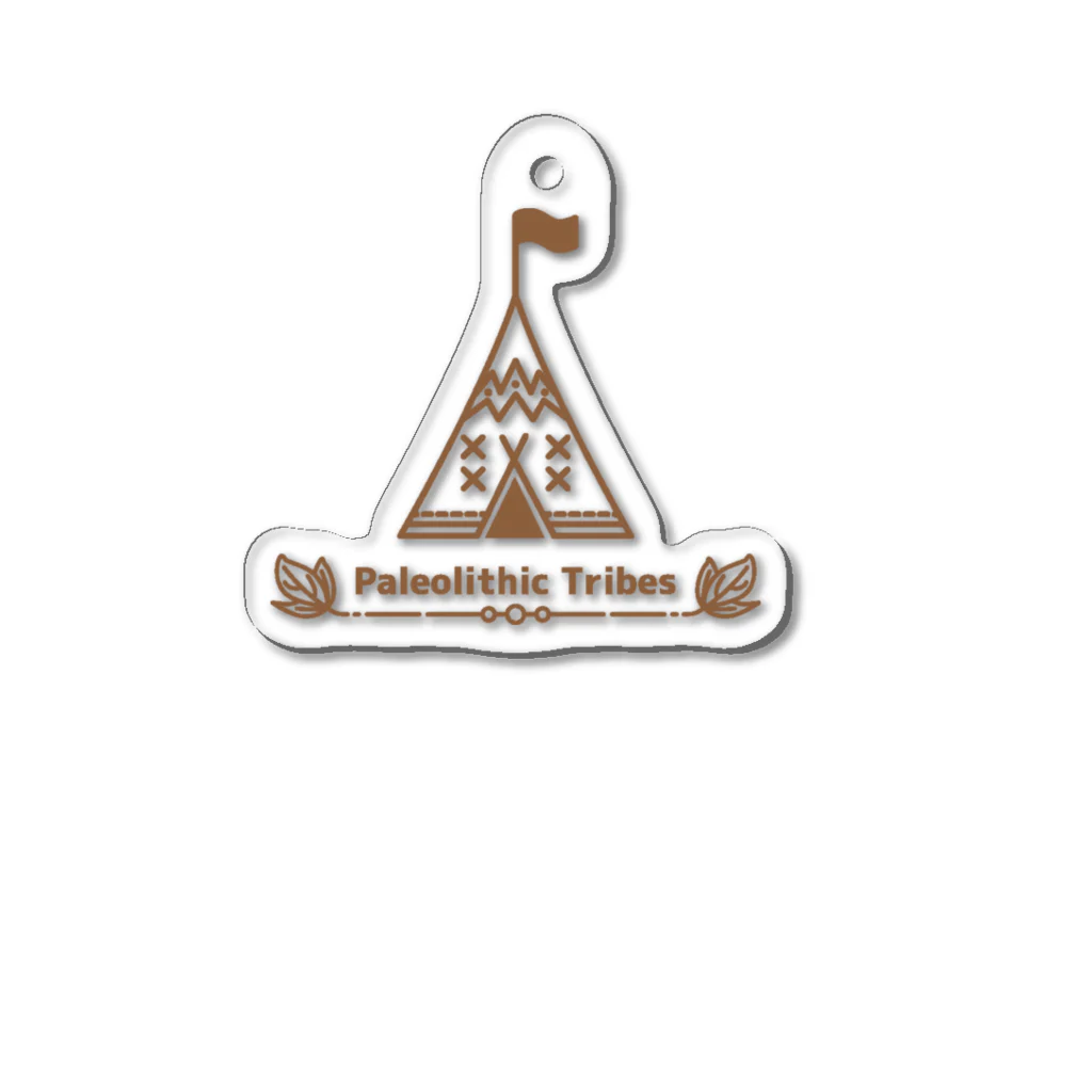 パレオな部族グッズストアのPaleolithic Camping Tent (Original Color) Acrylic Key Chain