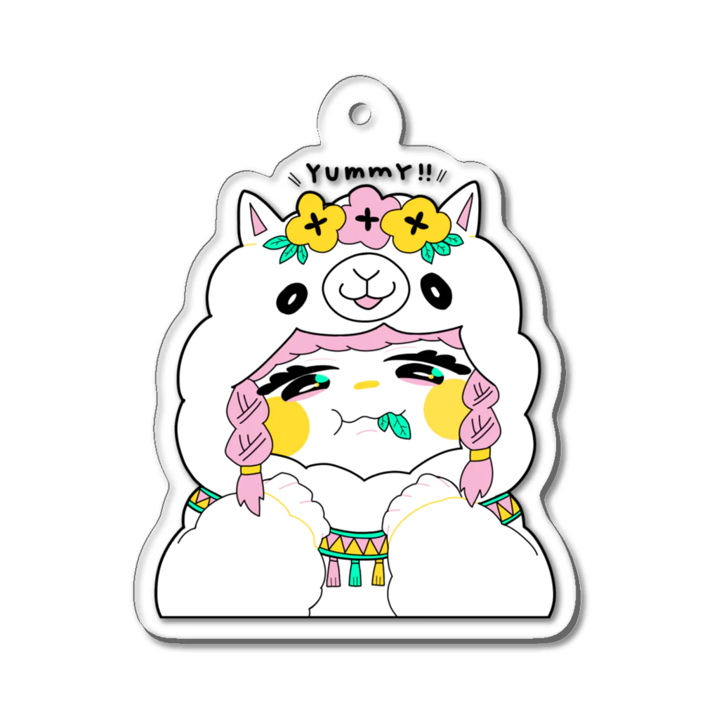 ❄️あかみっこ❄️のアルパカまるめちゃん Acrylic Key Chain