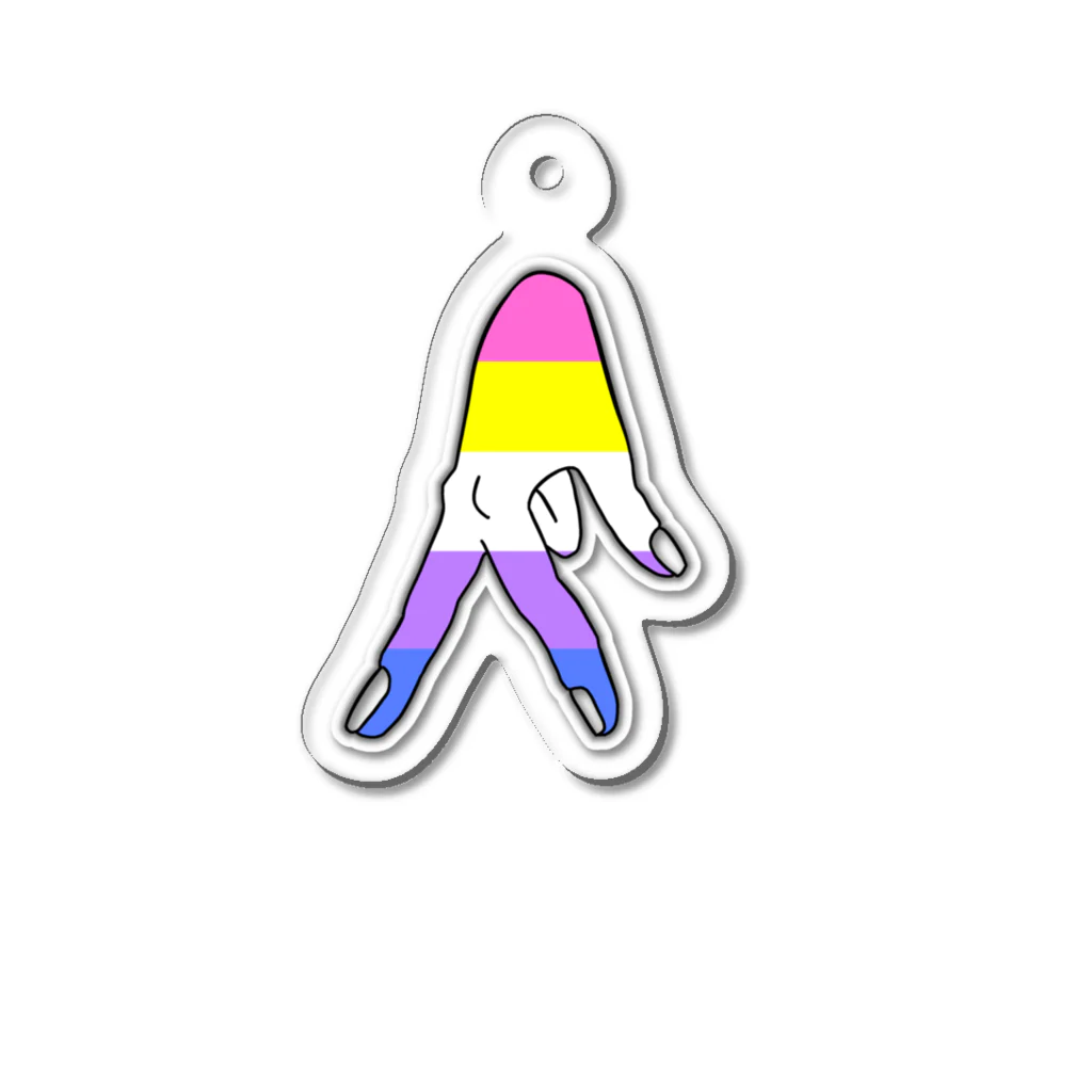 kashiwamochi-NBiの歩く　Bigender Acrylic Key Chain