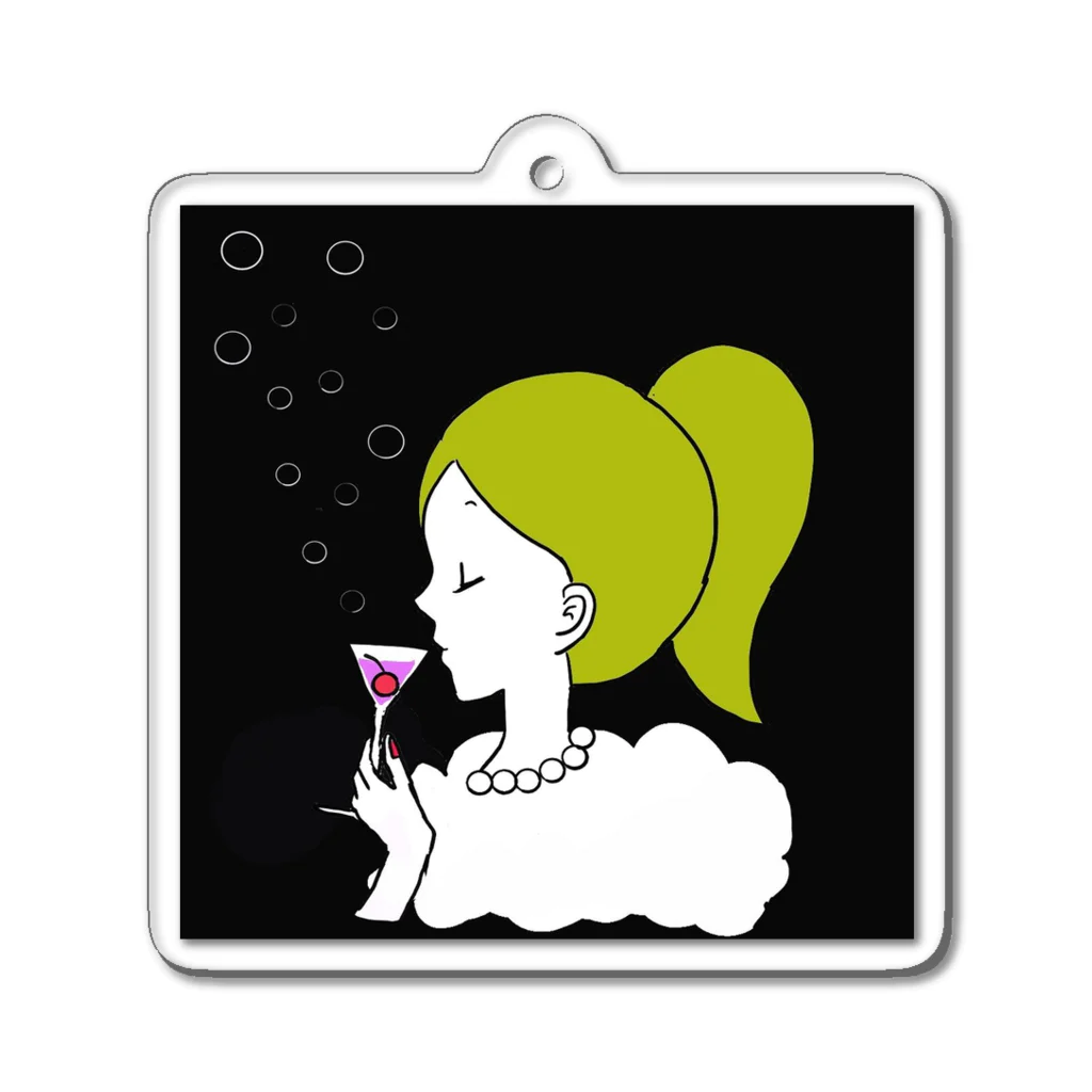 黄昏ガール powered by soro_fufuの黄昏girlNFT_0026.wine Acrylic Key Chain