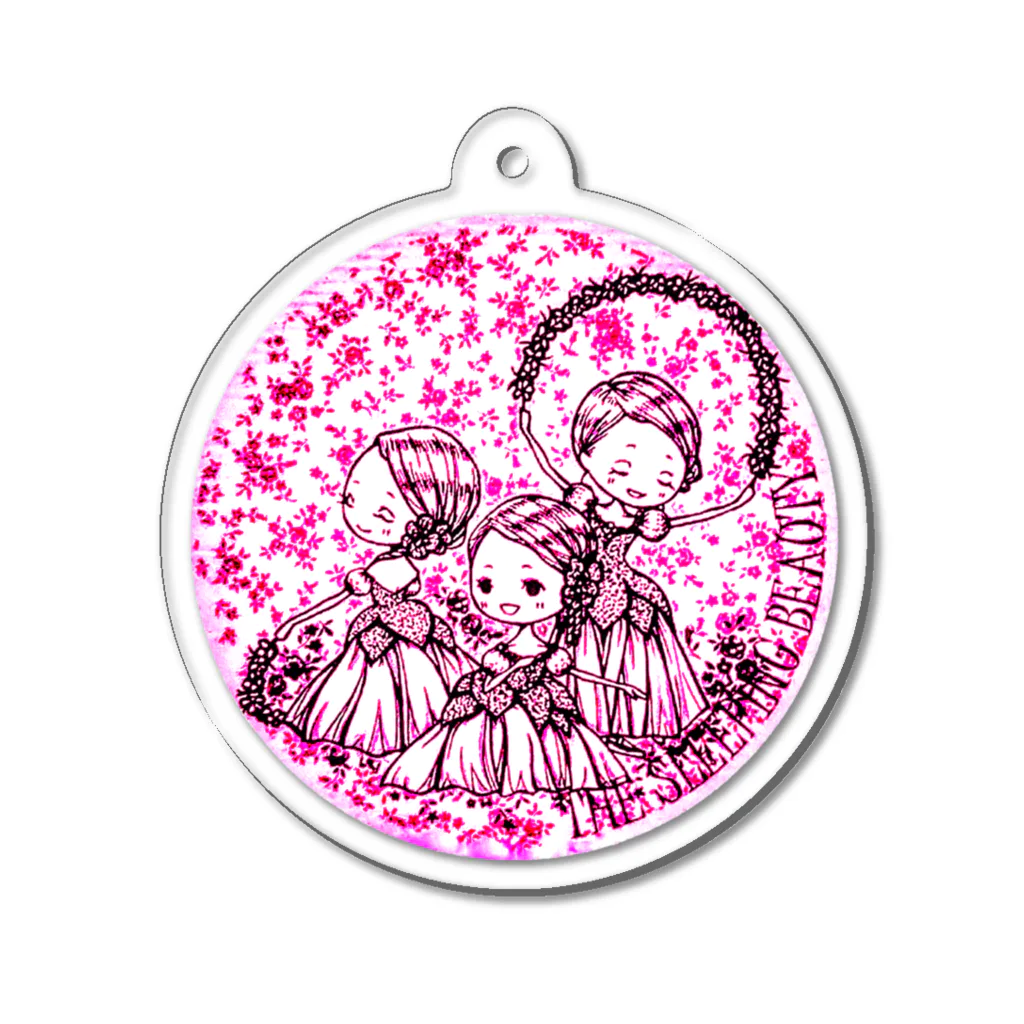 takaraのイラストグッズ店の花のワルツ「眠れる森の美女」より Acrylic Key Chain