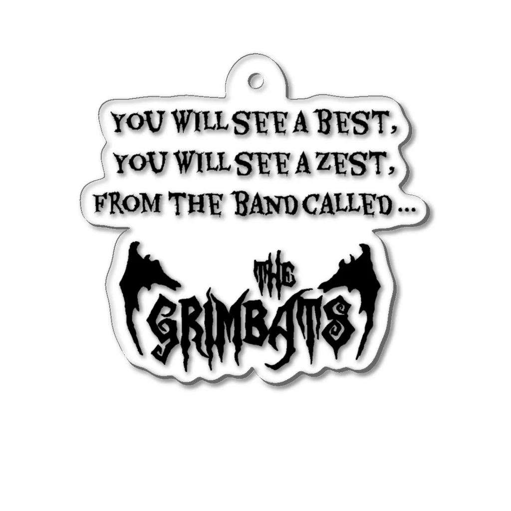 GRIMWORKSのTHE GRIMBATS logo-1 EX Black Acrylic Key Chain