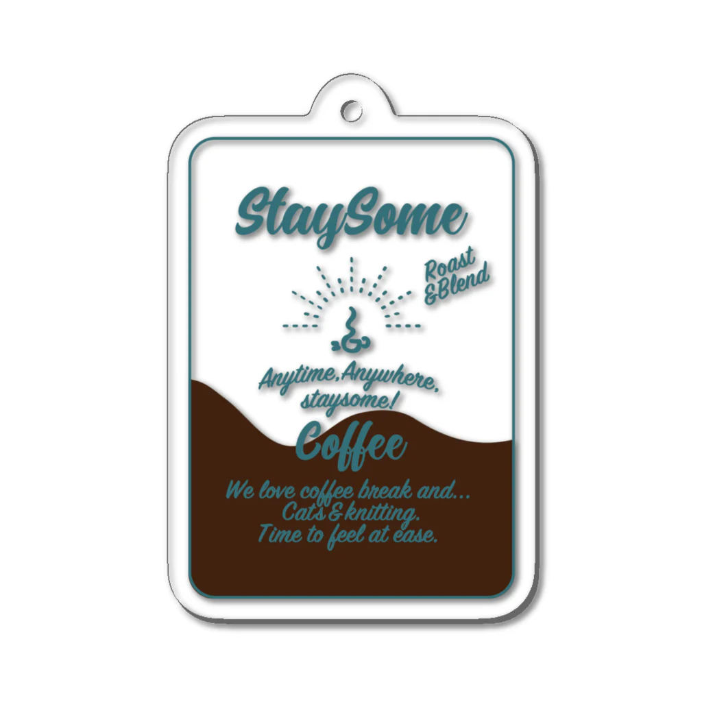 STAYSOME COFFEEのSTAYSOMEロゴアクリルキーホルダー(コーヒー) Acrylic Key Chain