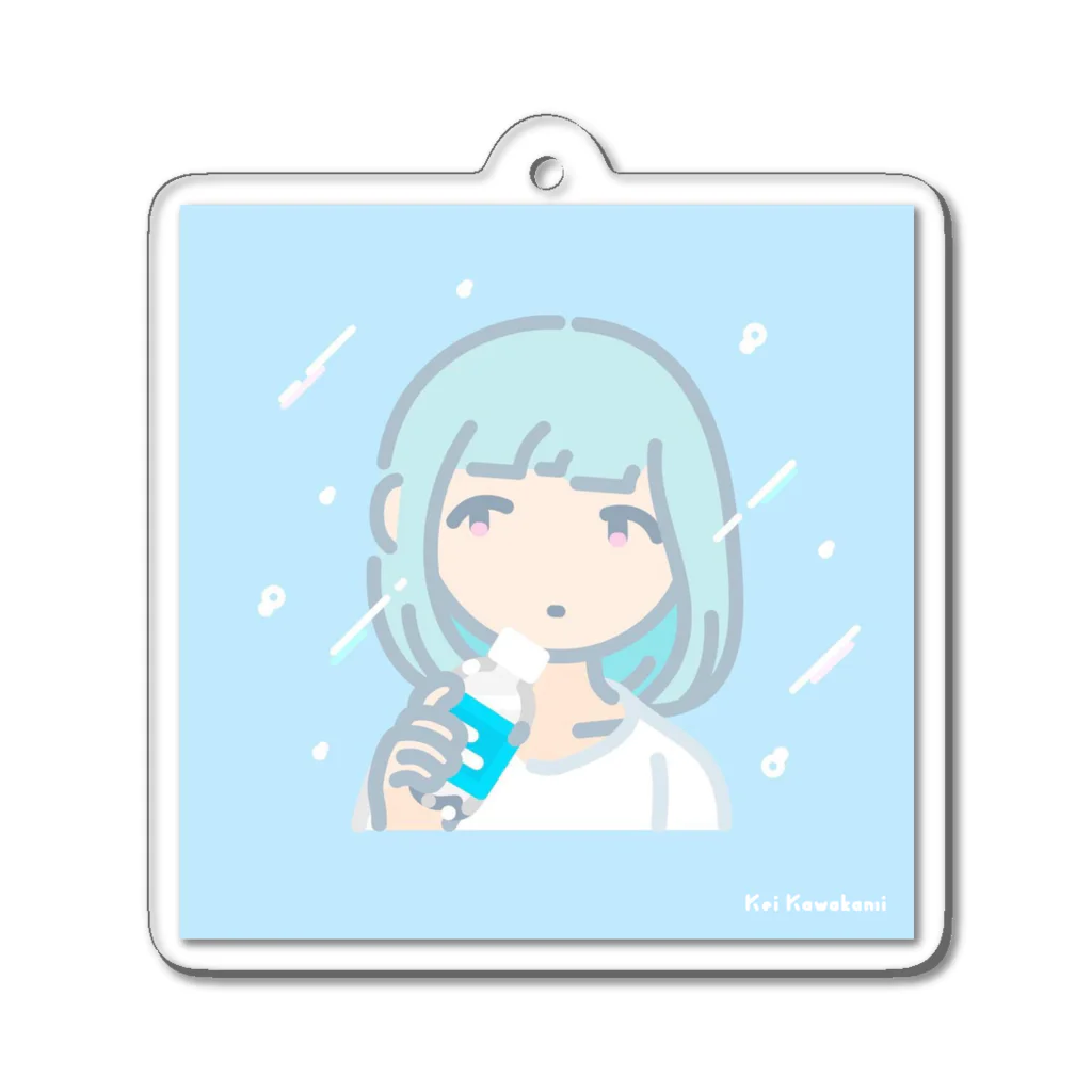 STOREのGirl_drink_water Acrylic Key Chain