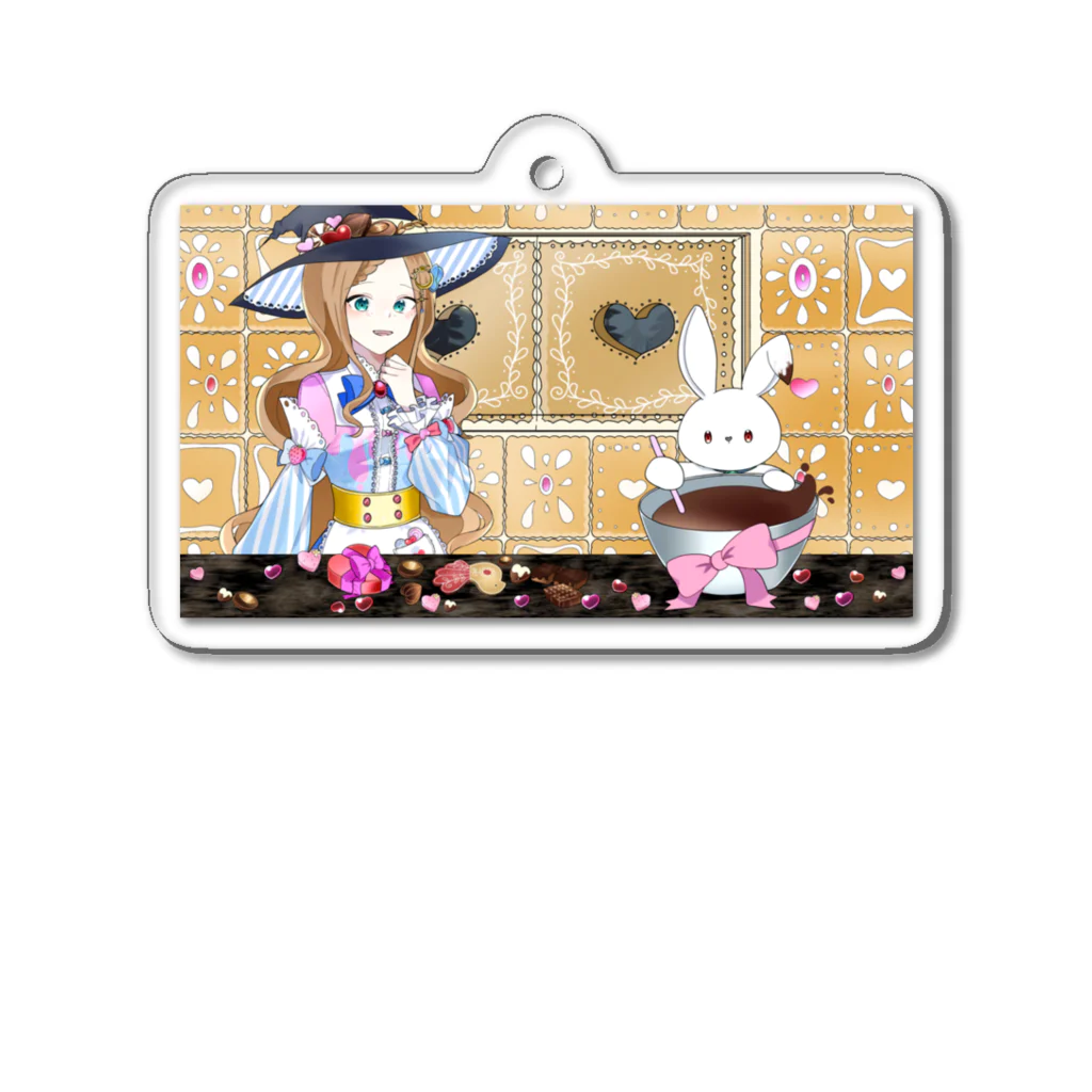 月のうさぎくんのチョコアクキー Acrylic Key Chain