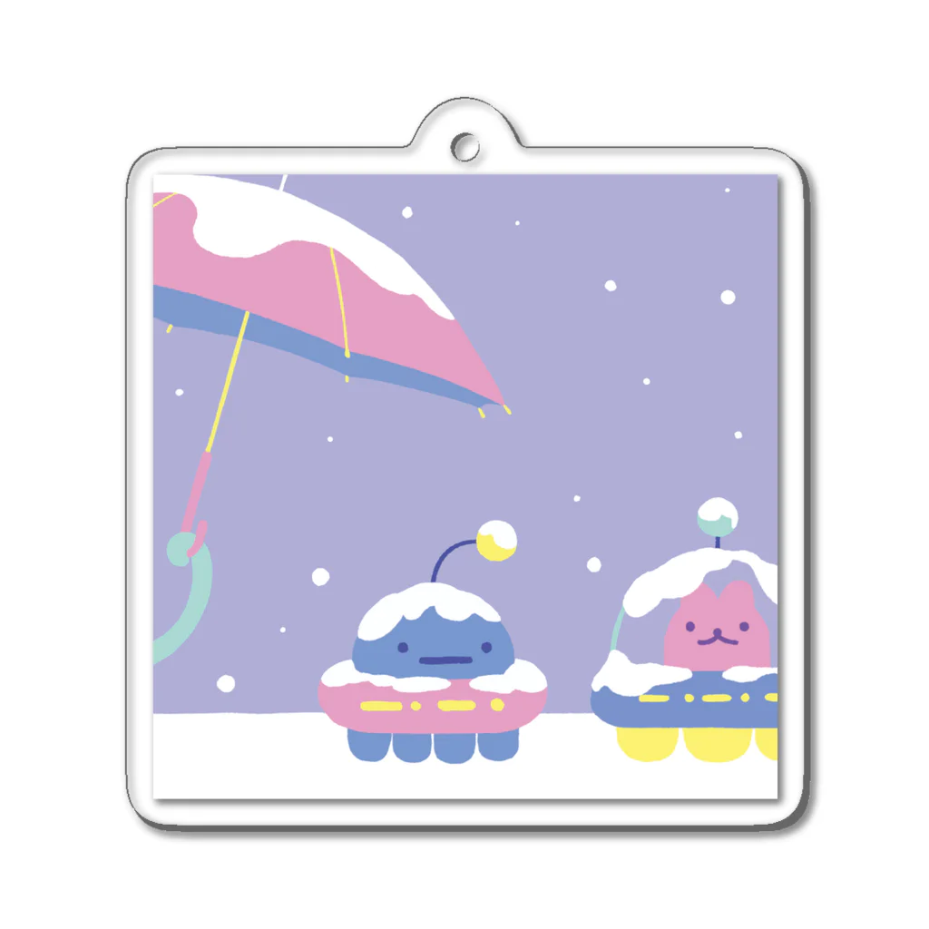 ことだま日記 グッズショップのMUFO『S.O.S.』の絵 Acrylic Key Chain