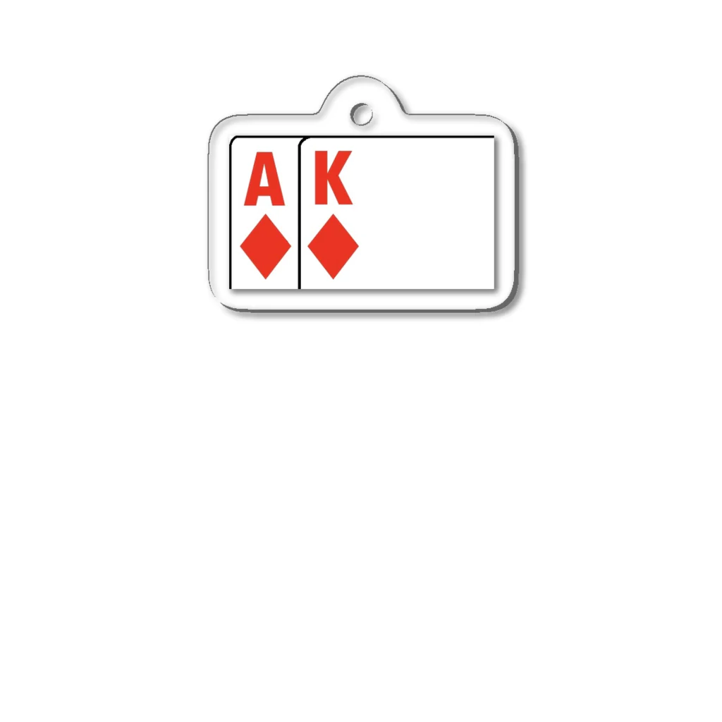 えり@ポーカーなどのAKdd  poker アクリルキーホルダー