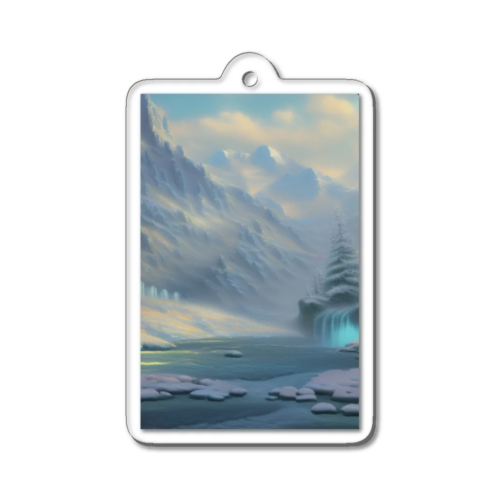 TEAM OS SHOPの冬の山 Acrylic Key Chain