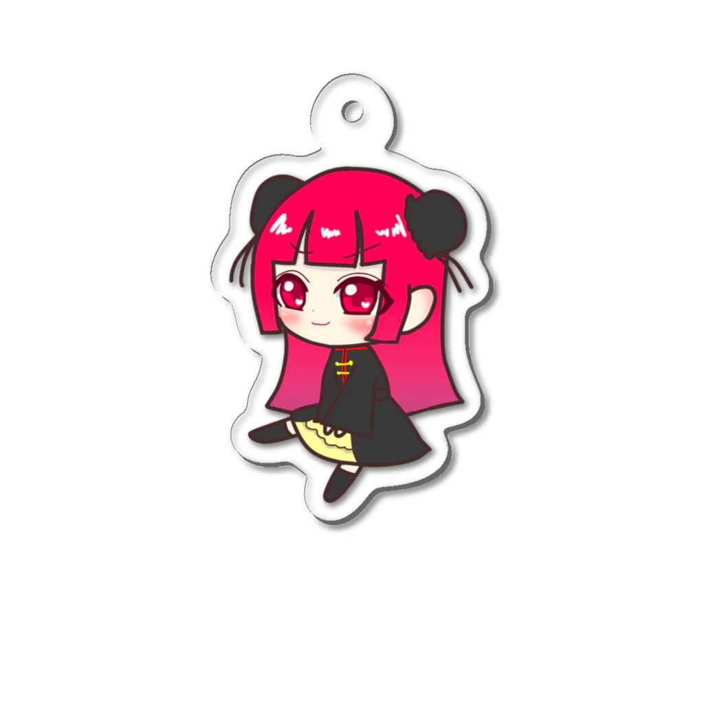 らおうSHOPのおすわりらおうちゃん Acrylic Key Chain