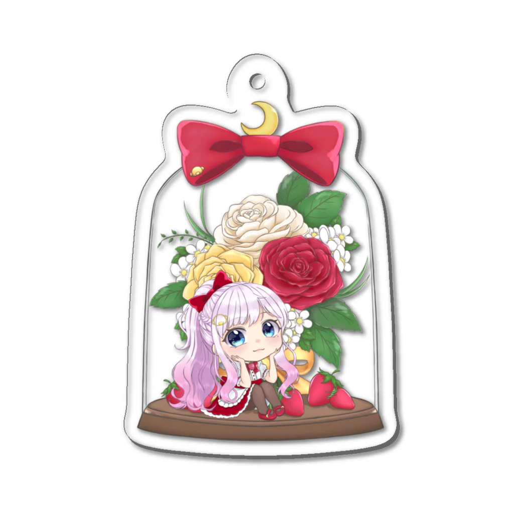 🦛ひぽまるちゃんねる🐨のバラドームミニキャラまるちゃん Acrylic Key Chain