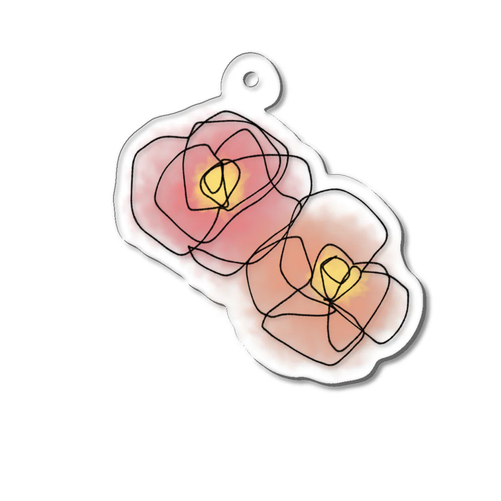 チョコミントのお花 Acrylic Key Chain